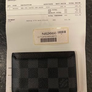 Louis Vuitton Porte Cartes Damier Graphite N62666
